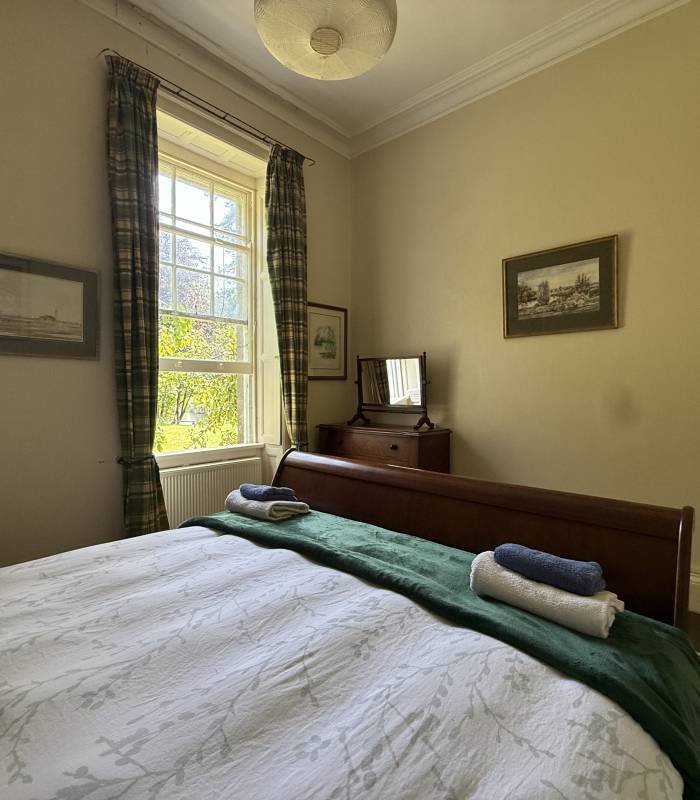 Garden Bedroom with large bed